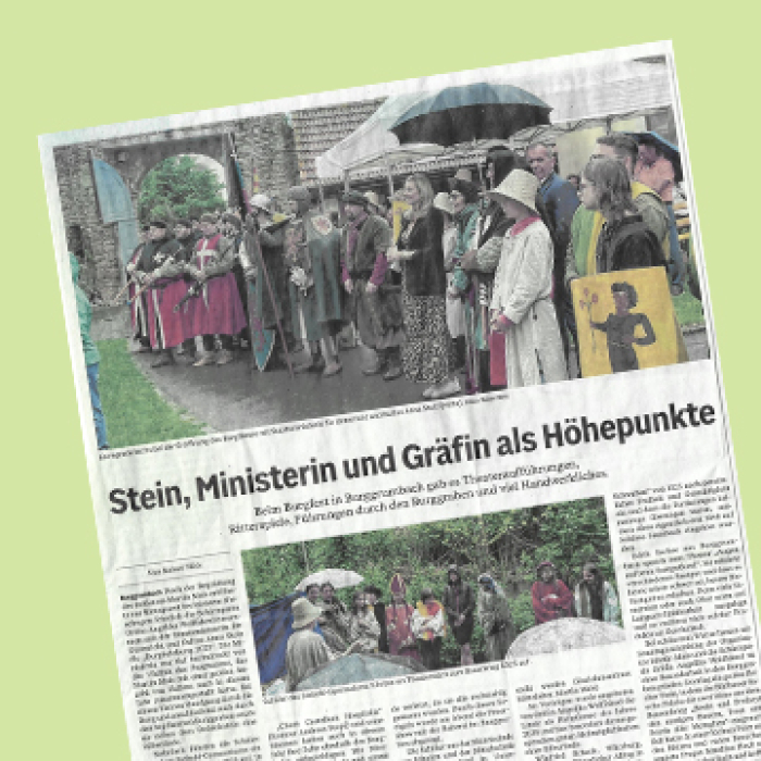 Artikel der MainPost zum großen Burgfest in Burggrumbach